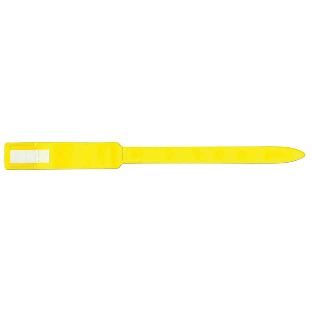 Soft-Lock Write-On Wristband Vinyl Adhesive Closure 1"X11 Adult/Pedi Yellow - 250 Per Box