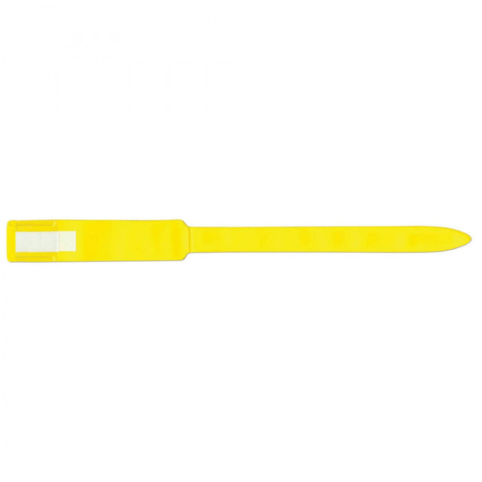 Soft-Lock Write-On Wristband Vinyl Adhesive Closure 1"X11 Adult/Pedi Yellow - 250 Per Box