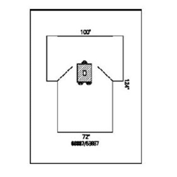 O & M Halyard Drape Laparotomy 4x12" Fenestrated 1x72x124" Sterile 13/Ca