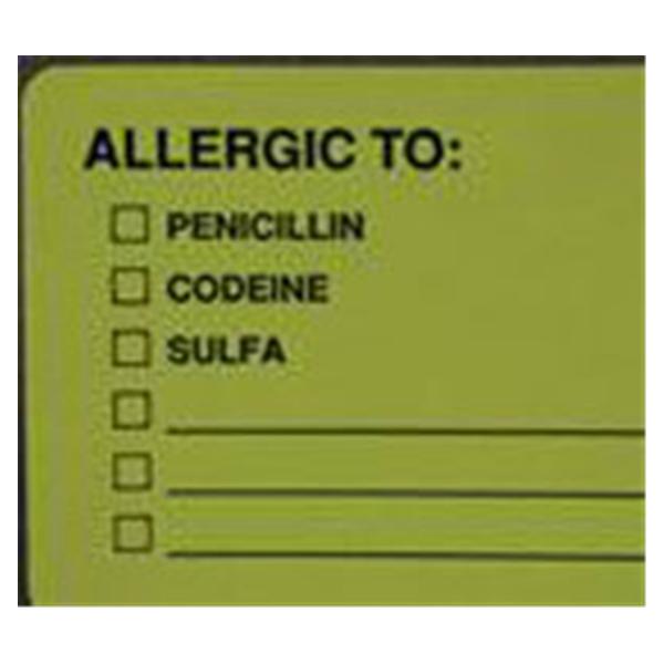 HPTC Label Informational Allergic To 100/Pk