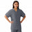 Medline AngelStat Unisex Reversible V-Neck Scrub Top with 4 Pockets - AngelStat Unisex Reversible V-Neck 4-Pocket Scrub Top with Medline Color-Coding, Size L, Charcoal - 630NCCL-CM