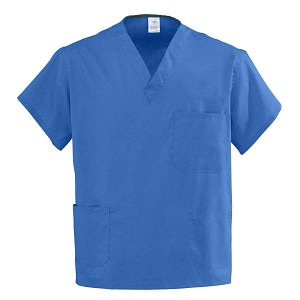 Medline AngelStat Unisex Reversible V-Neck Scrub Top with 4 Pockets - DBD-TOP, SCRUB, REV, A-STAT, 4PKT, SPHR, MDL-C - 630NHTL-CM