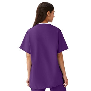 Medline AngelStat Unisex Reversible V-Neck Scrub Top with 4 Pockets - AngelStat Unisex Reversible V-Neck 4-Pocket Scrub Top with Angelica Color-Coding, Size XS, Regal Purple - 630NRPXS-CA