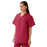 Medline AngelStat Unisex Reversible V-Neck Scrub Top with 4 Pockets - AngelStat Unisex Reversible V-Neck 4-Pocket Scrub Top with Angelica Color-Coding, Size S, Raspberry - 630NTRS-CA