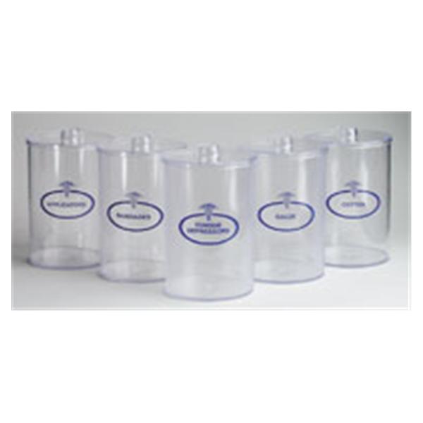 Dukal oration Jar Sundry 6x4" Clear Plastic 5/Set