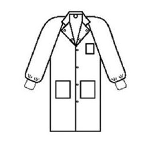 Halyard Health Lab Coat Universal Precautions 3-Layer SMS Fabric Unsx Wht Lg Ea, 25 EA/CA (10042)