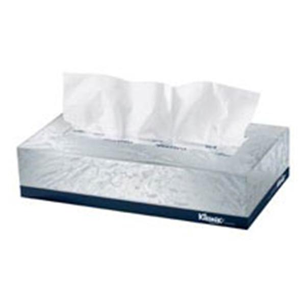 Kimberly Clark Professional Tissue Facial Kleenex White Flat Box 2 Ply 125/Bx, 48 BX/CA (21606)