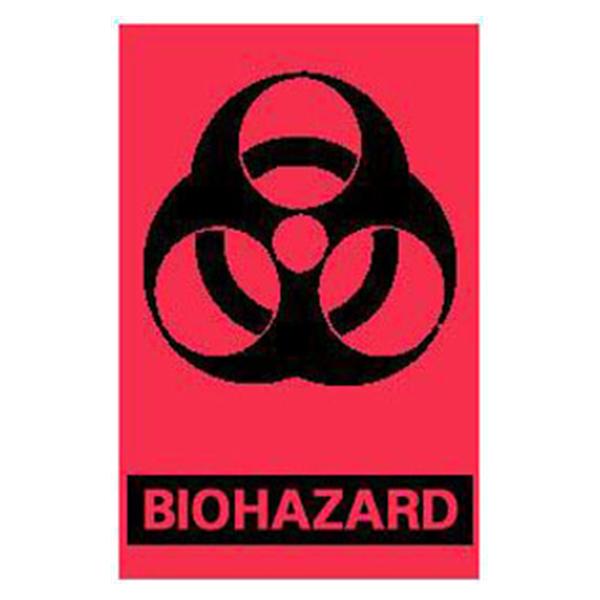 TimeMed a Div of PDC Labels Biohazard 3x2" 500/Bx 500/Rl