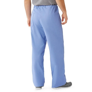 Medline Unisex 100% Cotton Reversible Drawstring Scrub Pants - 100% Cotton Reversible Scrub Pants, Ciel, Unisex Size M - 649MHSM