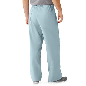 Medline Unisex 100% Cotton Reversible Drawstring Scrub Pants - 100% Cotton Reversible Scrub Pants, Misty, Unisex Size 4XL - 649MZS