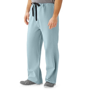 Medline Unisex 100% Cotton Reversible Drawstring Scrub Pants - 100% Cotton Reversible Scrub Pants, Misty, Unisex Size XS - 649MZSXS