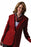 Edwards Garment Co Ladies Lapel Coats - Women's Single-Breasted Suit Jacket, Red, Size 10 Regular - 6504 012 10