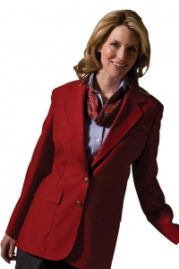 Edwards Garment Co Ladies Lapel Coats - Women's Single-Breasted Suit Jacket, Red, Size 14 Regular - 6506 012 14