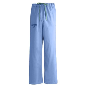 Medline Unisex 100% Cotton Reversible Hyperbaric Drawstring Scrub Pants - Unisex 100% Cotton Reversible Hyperbaric Drawstring Scrub Pants with Medline Color-Coding, Size S Regular Inseam, Ceil Blue - 659MHSS-CM