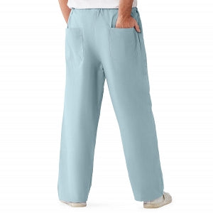 Medline Unisex 100% Cotton Reversible Hyperbaric Drawstring Scrub Pants - Unisex 100% Cotton Reversible Hyperbaric Drawstring Scrub Pants with Medline Color-Coding, Size L Regular Inseam, Misty - 659MZSL-CM