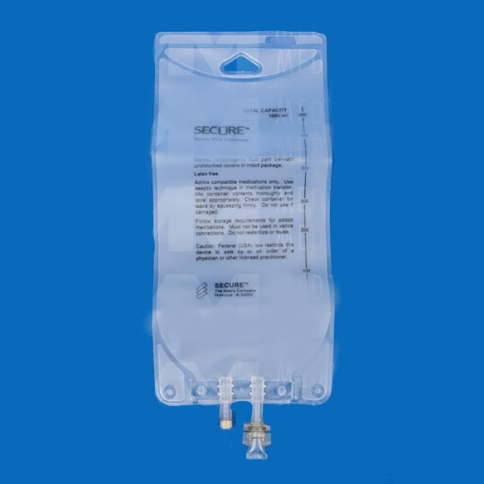 Medtec Medical Secure EVA 2-Port Bags - Secure EVA 2-Port Bag, 1, 000 mL - 66055