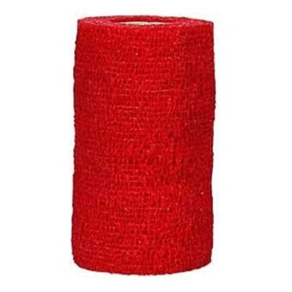 Andover Coated Products Bandage CoFlex 4"x5yd Compression Elastic Red Ltx NS 18/Ca