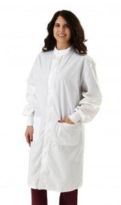 Medline Unisex ASEP A / S Barrier Lab Coats - ASEP Antistatic Lab Coat with Poly / Carbon Back, White, Size 4XL - 6620BLH4XL