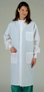 Medline Unisex ASEP Barrier Lab Coats - ASEP Unisex Barrier Lab Coat, White, Size 4XL - 6623BQW4XL