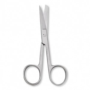 Centurion Centurion Scissors - 4-1/2" (11.4 cm) Sterile Straight Centurion Scissors with Sharp / Blunt Tips, Premium Satin Grade, Single Use - 66710