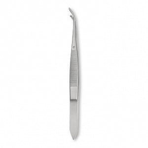 Centurion Centurion Iris Tissue Forceps - 4" (10.2 cm) Sterile Centurion Half Curve Iris Tissue Forceps with 1 x 2 Teeth, Premium Satin Grade, Single Use - 66865