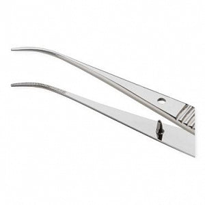 Centurion Centurion Serrated Umbilical Forceps - 4" (10.1 cm) Sterile Centurion Iris Forceps with Umbilical Serrated 1/2 Curve Sharp / Sharp Tips, Lil' Tips, Single Use - 67410