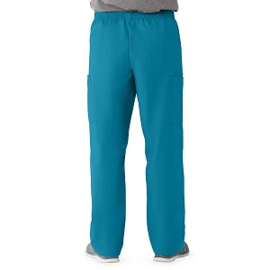 Medline AngelStat Unisex Elastic Waist Cargo Scrub Pants - AngelStat Unisex Elastic Waist Cargo Scrub Pants, Size 4XL Regular Inseam, Peacock - 674NBT4XLM