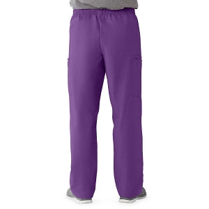 Medline AngelStat Unisex Elastic Waist Cargo Scrub Pants - AngelStat Unisex Elastic Waist Cargo Scrub Pants, Size 5XL Regular Inseam, Regal Purple - 674NRP5XLM