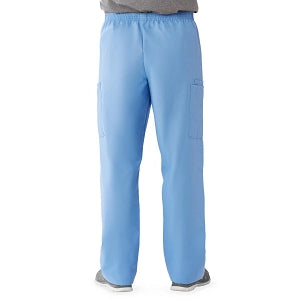 Medline AngelStat Unisex Elastic Waist Cargo Scrub Pants - AngelStat Unisex Elastic Waist Cargo Scrub Pants, Size 4XL Regular Inseam, Ceil Blue - 674NTH4XLM