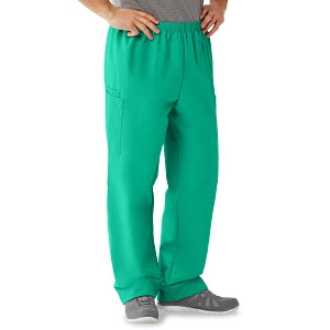 Medline AngelStat Unisex Elastic Waist Cargo Scrub Pants - AngelStat Unisex Elastic Waist Cargo Scrub Pants, Size 4XL Regular Inseam, Jade - 674NTJ4XLM