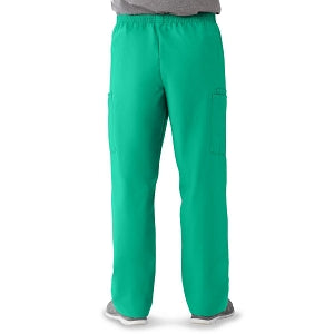 Medline AngelStat Unisex Elastic Waist Cargo Scrub Pants - AngelStat Unisex Elastic Waist Cargo Scrub Pants, Size 4XL Regular Inseam, Jade - 674NTJ4XLM