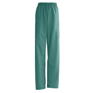 Medline AngelStat Unisex Elastic Waist Cargo Scrub Pants - Unisex Cargo Scrub Pants, Emerald, Size XL Long - 674NJTXLL