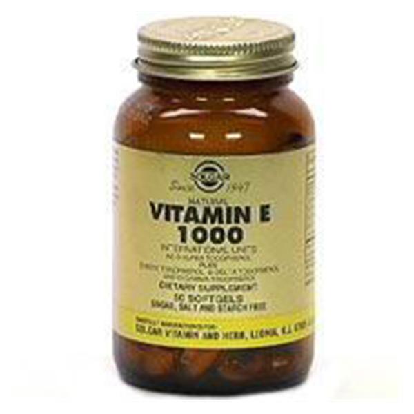 Solgar Vitamin & Herb Vitamin E Supplement Softgels 1000IU 100/Bt (33984035614)