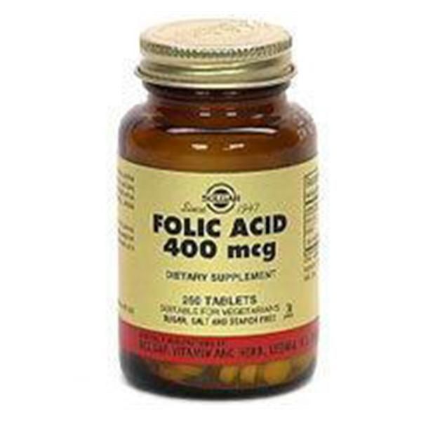 Solgar Vitamin & Herb Folic Acid Supplement Tablets 400mcg 250/Bt