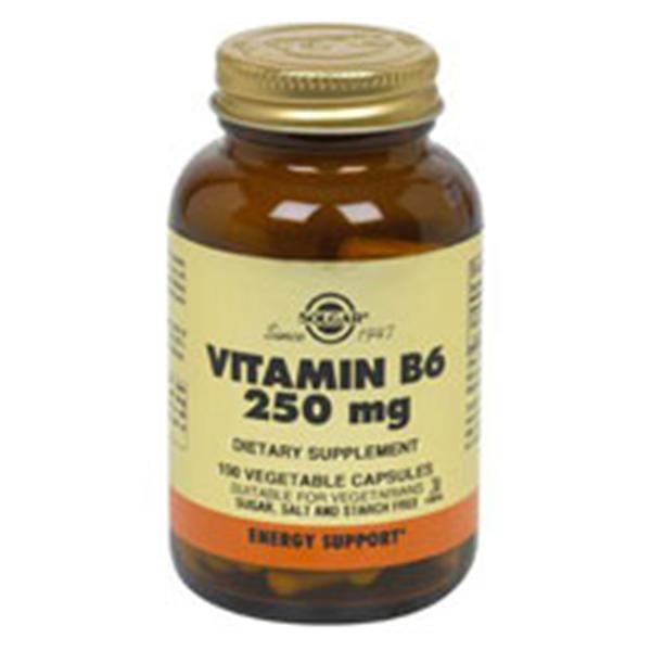 Solgar Vitamin & Herb Vitamin B-6 Supplement Adult Vegicaps 250mg 100/Bt