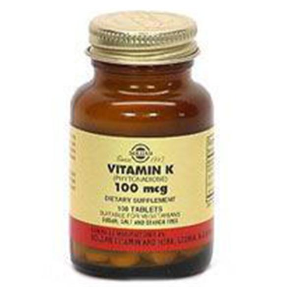 Solgar Vitamin & Herb Vitamin K Supplement Tablets 100mcg 100/Bt