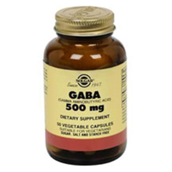 Solgar Vitamin & Herb Gaba Supplement Vegicaps 500mg 50/Bt