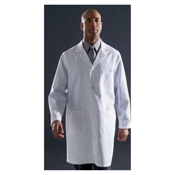 Medline Industries  Lab Coat Stf Lngth Poly/Ctn M Wht Sz 36 39" Ea