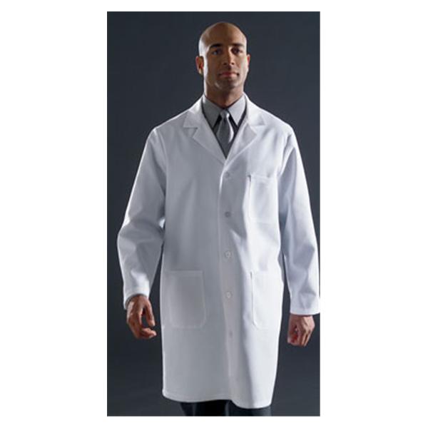 Medline Industries  Lab Coat Stf Lngth Poly/Ctn M Wht Sz 56 39" Ea