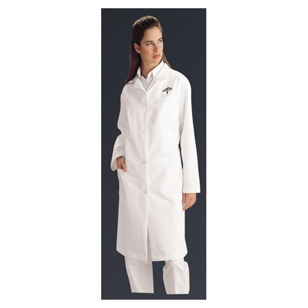 Medline Industries  Lab Coat 80% Polyester / 20% Cotton Poplin Womens White Lg 40" Ea