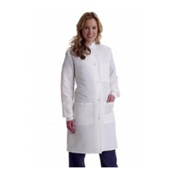 Medline Industries  Lab Coat Protective Poly/Crbn ResiStat W Wht 5XL Ea