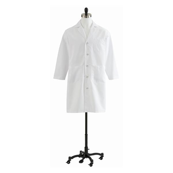 Medline Industries  Lab Coat Tl Poly/Ctn M Wht Sz 46 43 in Ea