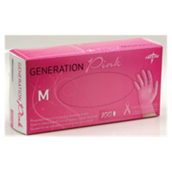 Medline Industries  Gloves Exam Generation Pink PF Vinyl LF 9.5 in XS Pink BCA 100/Bx, 10 BX/CA (PINK6073)