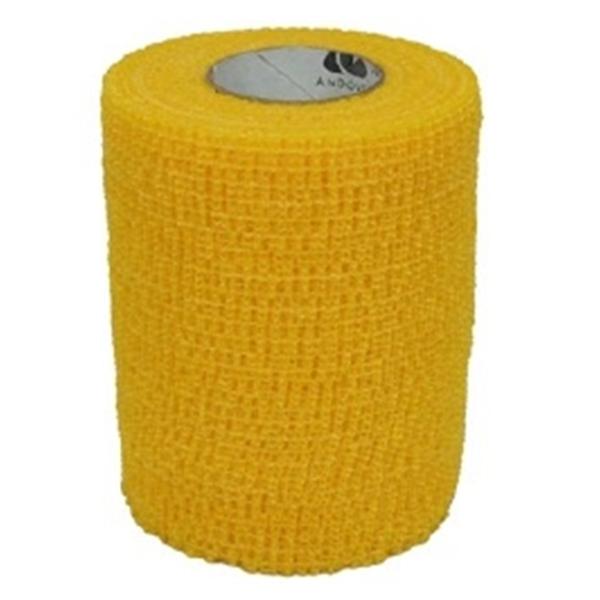 Andover Coated Products Bandage CoFlex 4"x5yd Compression Elastic Yellow Ltx NS 18/Bx