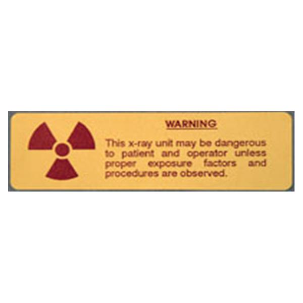 HPTC Label Informational Caution Radiation 5/Pk