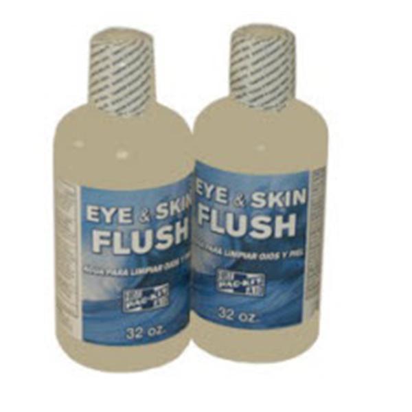 Pacc-Kit Safety Equipment Eyewash Emergency Flush 32oz Ophthalmic Solution Bottle Ea, 12 EA/CA (24-201)