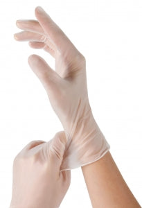 Medline Clear-Touch Vinyl Multi-Purpose Gloves - CA Only - For California Only, Clear-Touch Powder-Free Vinyl Industrial Gloves, Size M, 150 Count - 6CLE202