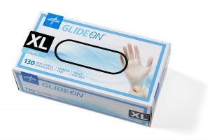 Medline Glide-On Powder-Free Vinyl Exam Gloves - CA Only - For California Only, Glide-On Powder-Free Vinyl Exam Gloves, Size XL - 6GLIDE514