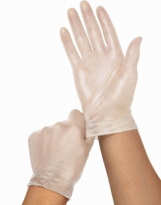 Basic Medical Industries Inc Vinyl Synthetic Powder-Free Exam Gloves - CA Only - For California Only, Powder-Free Clear Vinyl Exam Gloves, Size S - PVC511