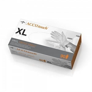 Medline Accutouch Synthetic Exam Gloves - CA Only - For California Only, Accutouch Powder-Free Clear Vinyl Exam Gloves, Size XL - 6MDS192077